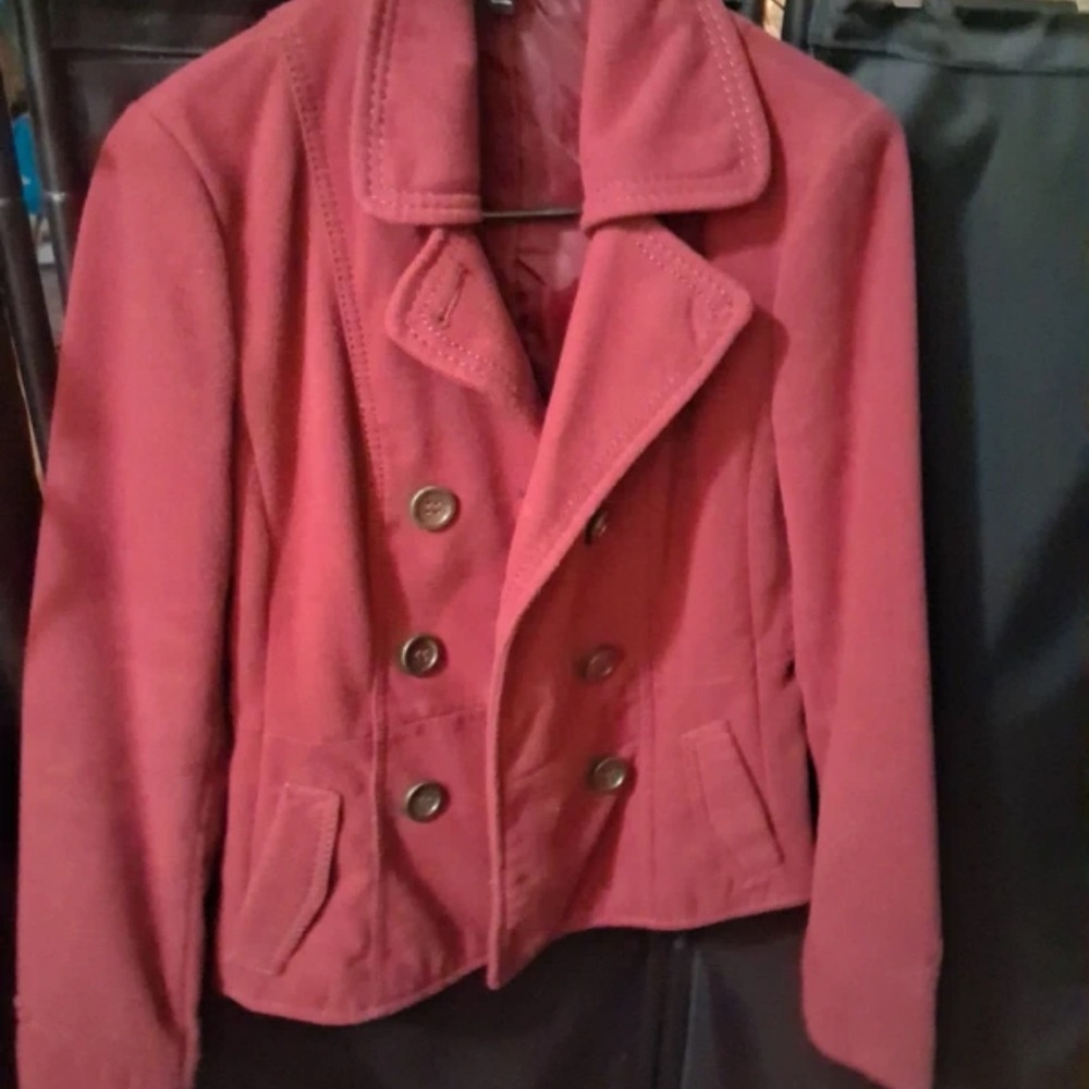 H&M Red Double-Breasted Blazer